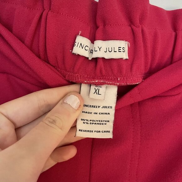 Sincerely Jules Womens Red High-Waisted Buttoned Shorts XL women's barbiecore - Picture 5 of 7